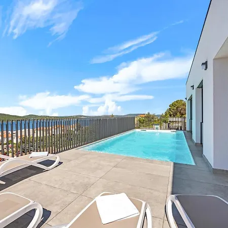 The Tinel -modern Adriatic With Heated Pool & Sea View Near Sibenik Villa